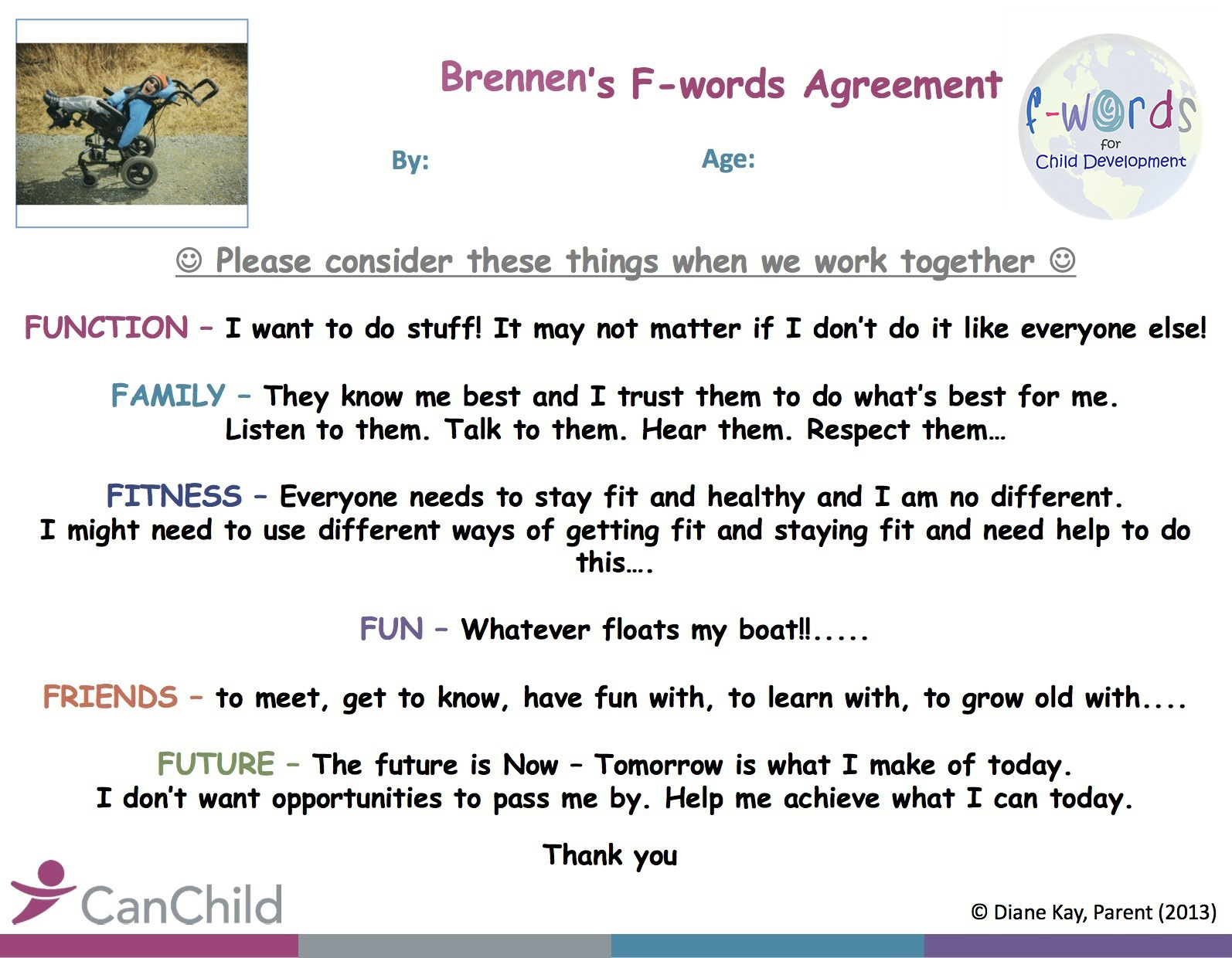 F words Tools Examples CanChild