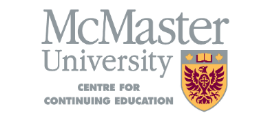 maclogotransparent McMaster University logo with the Center for Continuing Education text and university crest featuring a red phoenix and an open book.