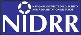 NIDDR Logo of the National Institute on Disability and Rehabilitation Research (NIDRR) with white text on a blue background.