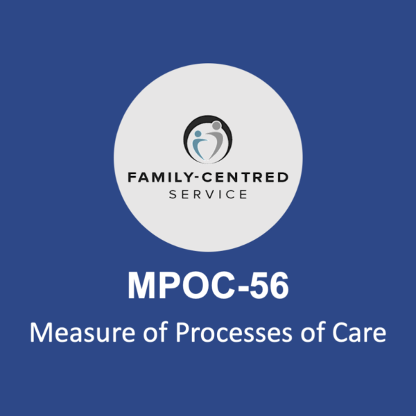 A blue graphic displays the MPOC-56 logo above the text “MPOC-56 Measure of Processes of Care.”.