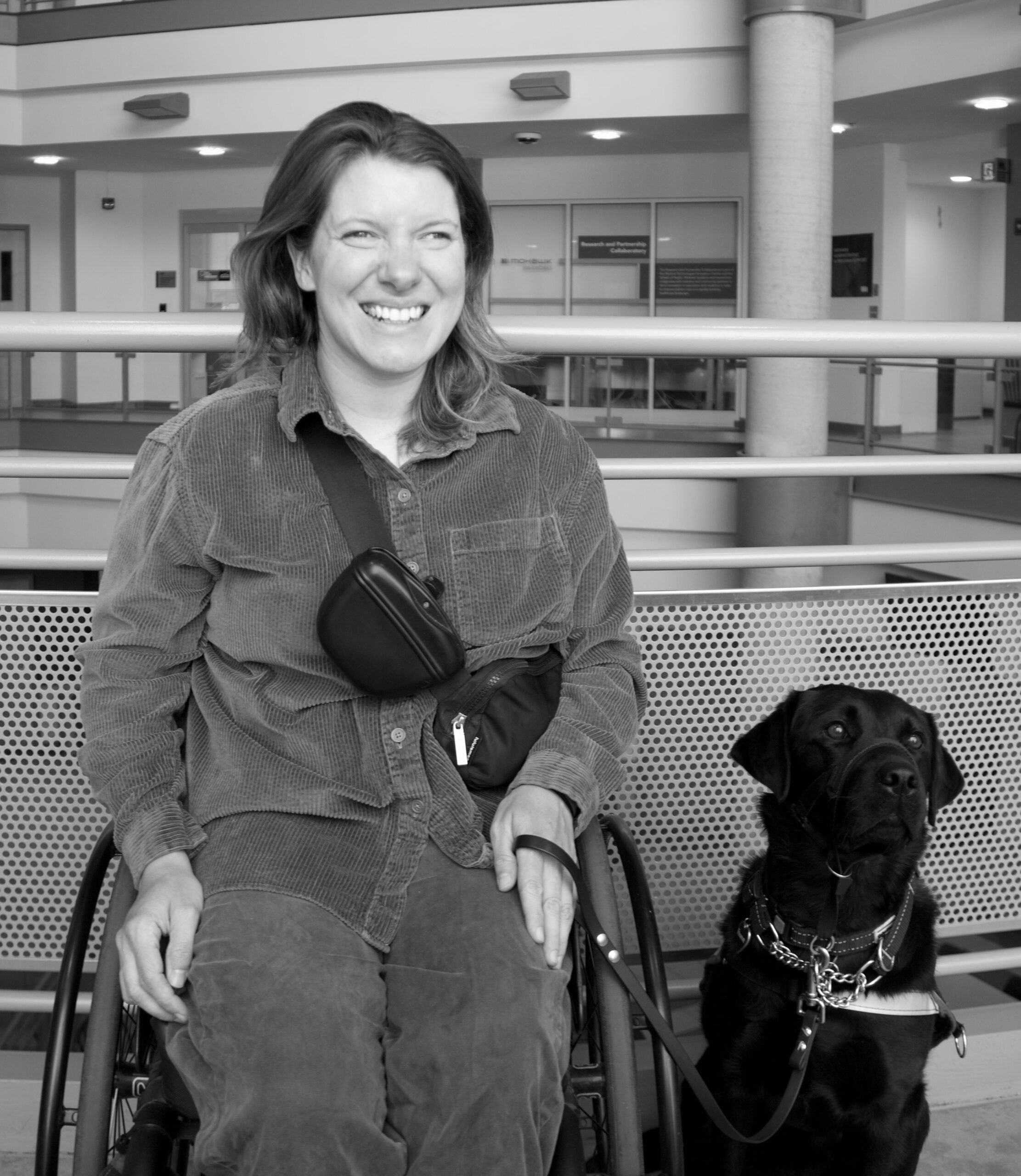 Jessica Geboers with her dog