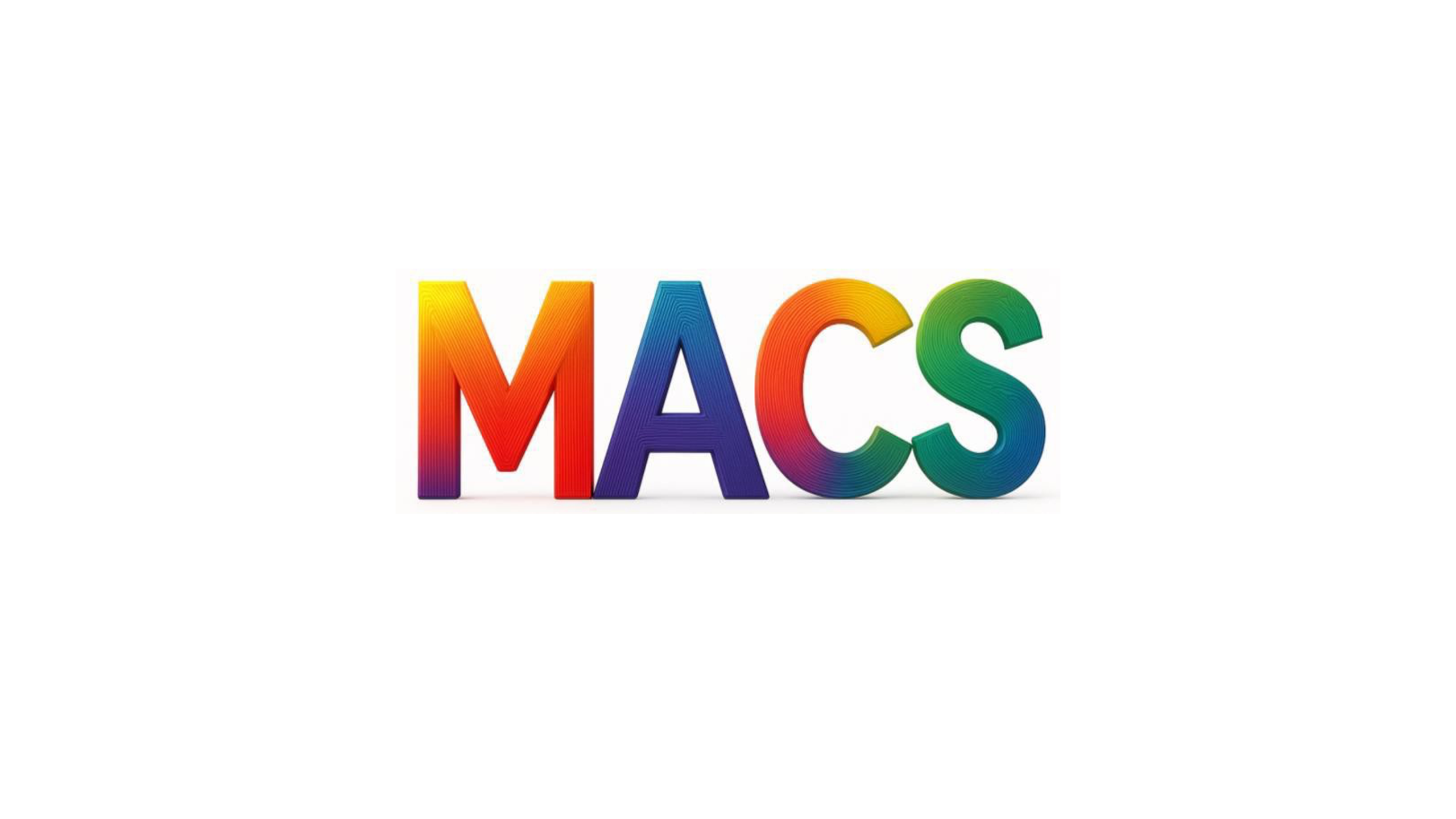 The product name "MANUAL ABILITY CLASSIFICATION SYSTEM (MACS)" appears in bold, uppercase letters with a rainbow gradient color on a white background.